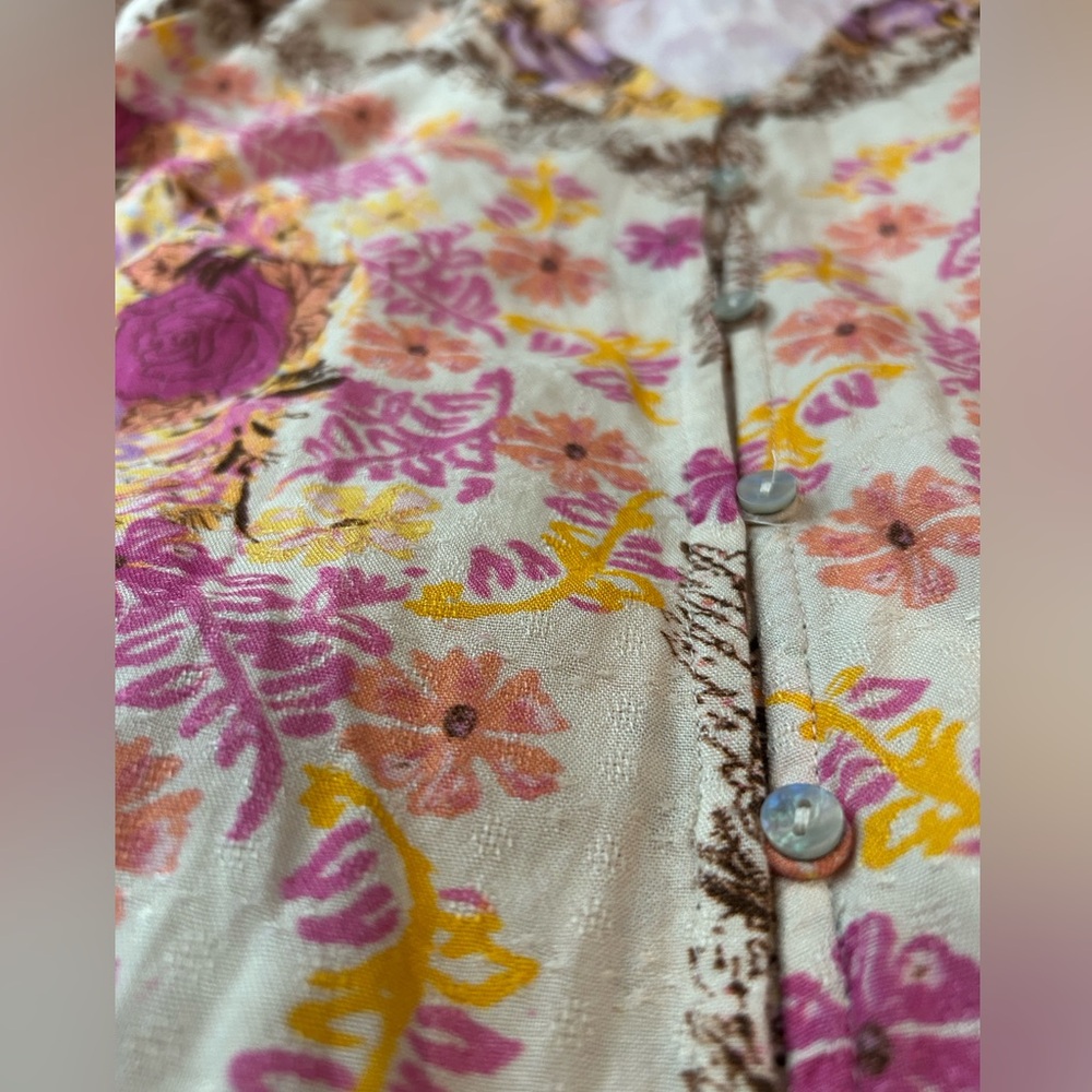 NWOT FREE PEOPLE Marais Printed Maxi Dress XS - Picture 7 of 15